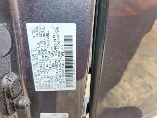 2022 HONDA PILOT