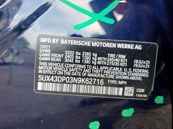 2022 BMW X3 sDrive30i