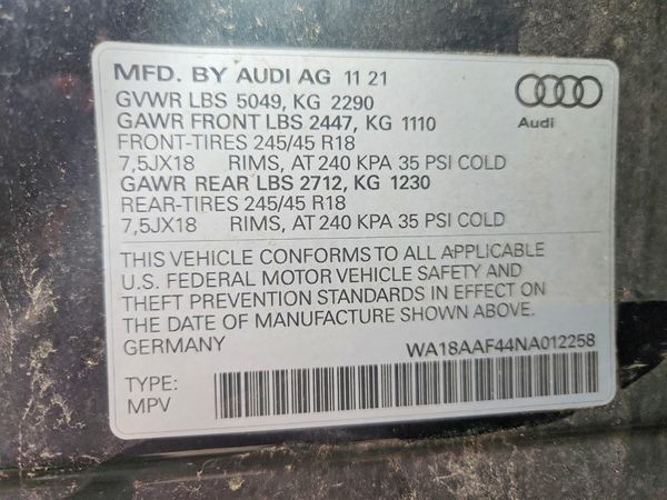 2022 AUDI A4 ALLROAD quattro Premium Plus
