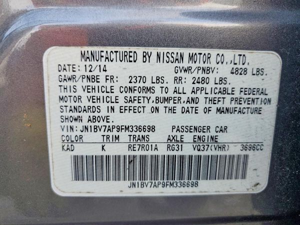 2015 INFINITI Q50