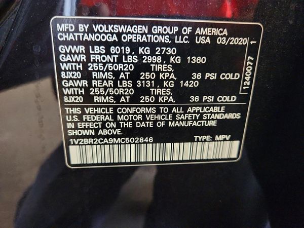 2021 VOLKSWAGEN ATLAS 4Motion SEL