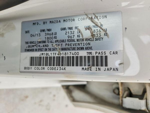 2013 MAZDA 3 SV/Base