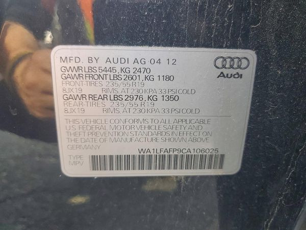 2012 AUDI Q5