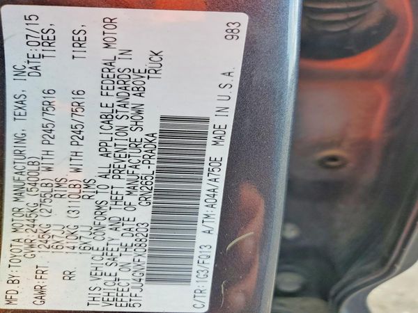 2015 TOYOTA TACOMA Delux Grade