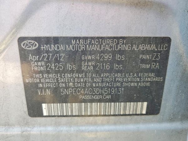 2013 HYUNDAI SONATA