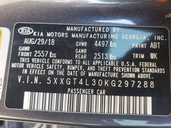 2019 KIA OPTIMA