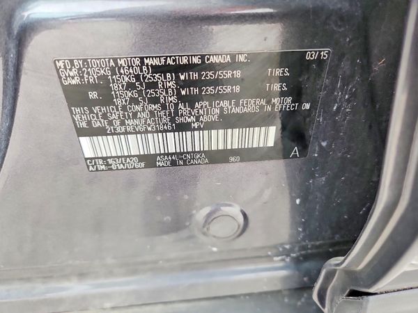 2015 TOYOTA RAV4 Limited (G Grade)