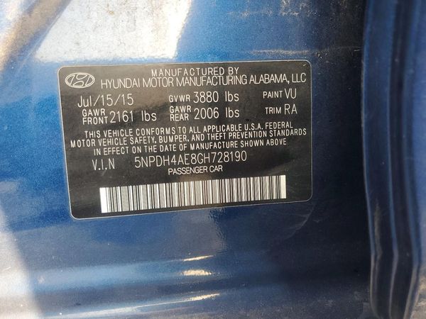 2016 HYUNDAI ELANTRA
