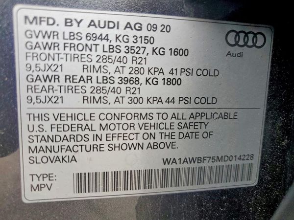 2021 AUDI SQ7