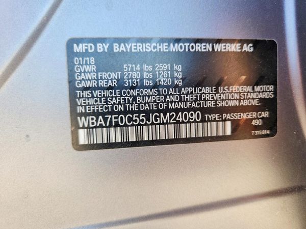 2018 BMW 750