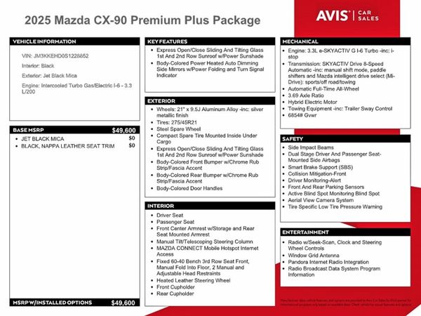 2025 MAZDA CX-90 Premium Plus