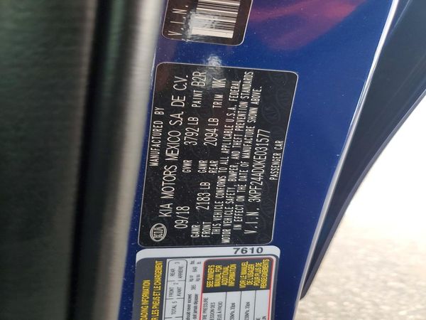 2019 KIA FORTE FE/LX/LXS