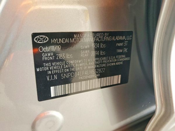 2020 HYUNDAI ELANTRA