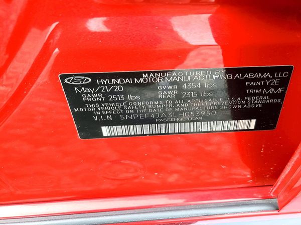 2020 HYUNDAI SONATA