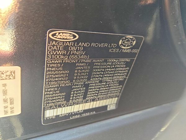 2020 LAND ROVER RANGE ROVER SPORT P525 HSE