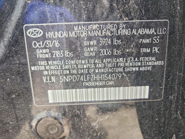 2017 HYUNDAI ELANTRA SE Base