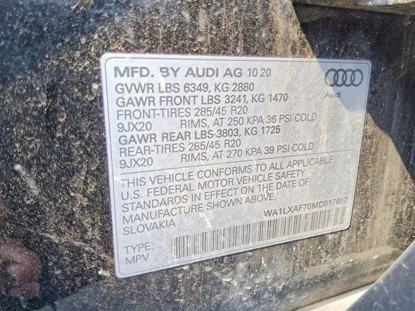 2021 AUDI Q7 quattro Premium Plus