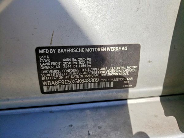 2016 BMW 328 — VINS