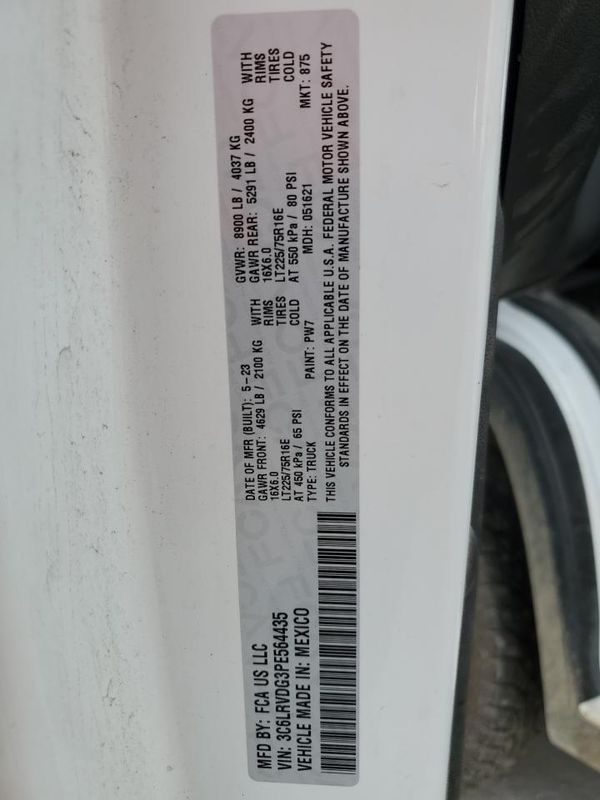 2023 RAM PROMASTER 2500 2500 HIGH High Roof