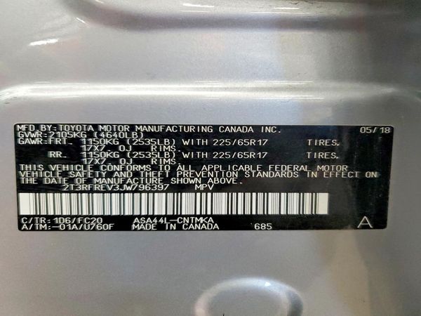 2018 TOYOTA RAV4 Adventure/XLE