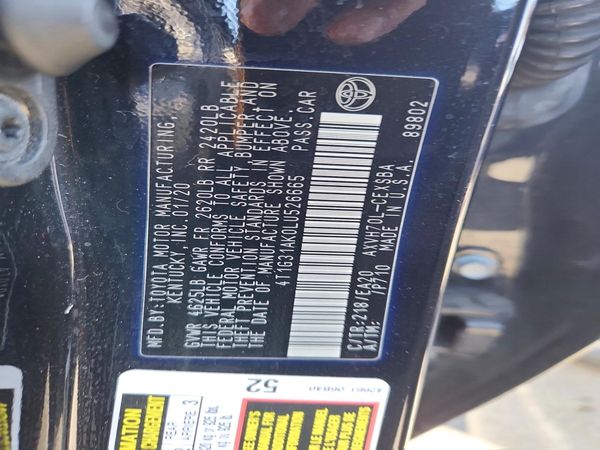 2020 TOYOTA CAMRY SE Hybrid