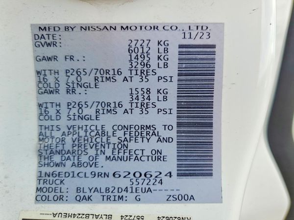 2024 NISSAN FRONTIER