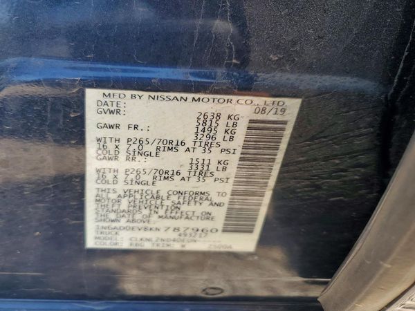 2019 NISSAN FRONTIER