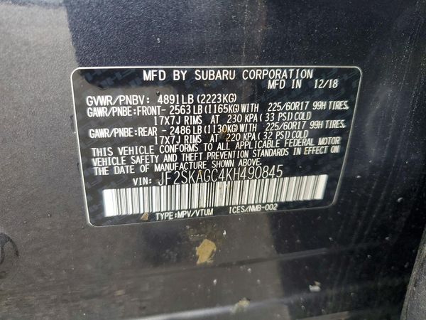2019 SUBARU FORESTER Prm+ES+SMART