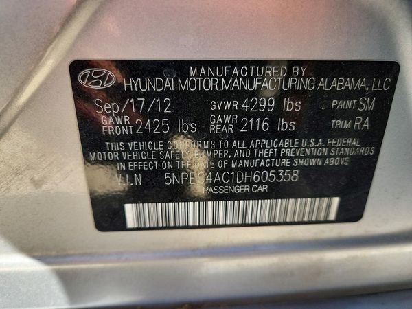 2013 HYUNDAI SONATA