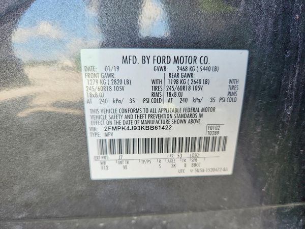 2019 FORD EDGE SEL