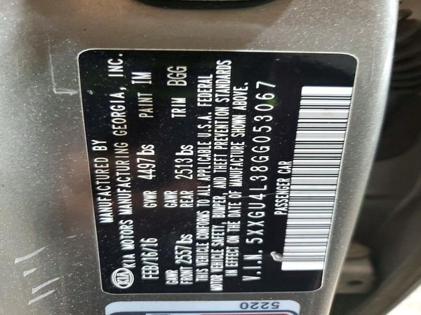 2016 KIA OPTIMA GLS, JSL