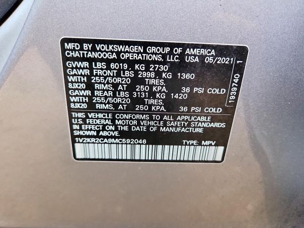 2021 VOLKSWAGEN ATLAS