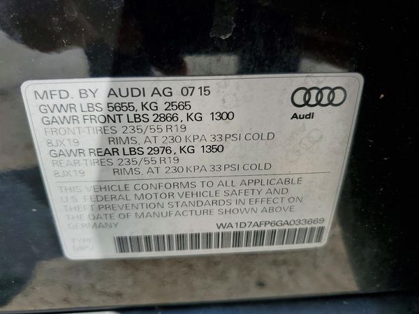 2016 AUDI Q5