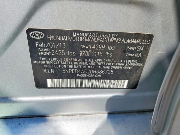 2013 HYUNDAI SONATA