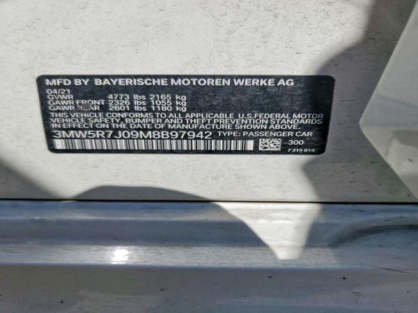 2021 BMW 330XI xDrive — VINS