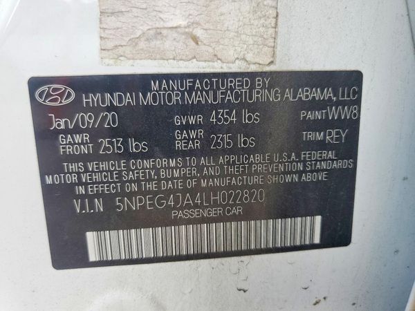 2020 HYUNDAI SONATA