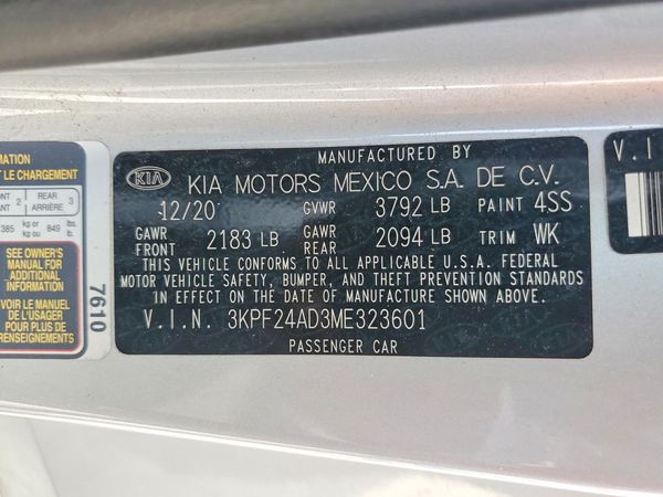 2021 KIA FORTE