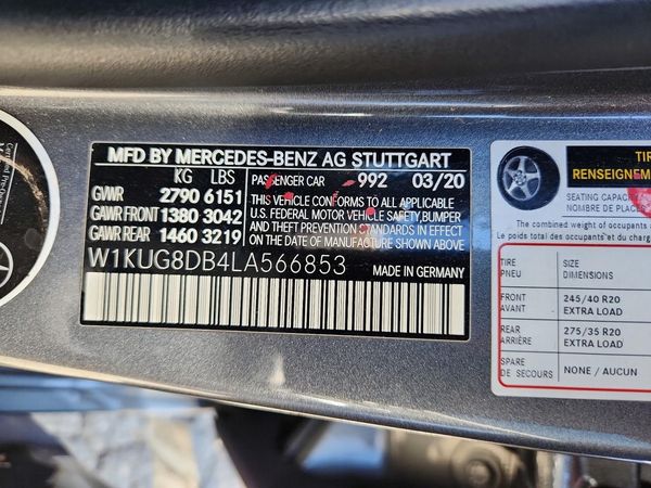 2020 MERCEDES-BENZ S S560