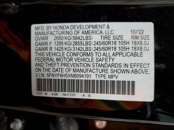 2022 HONDA PILOT