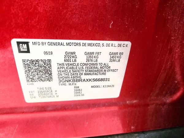2019 CHEVROLET BLAZER 1LT