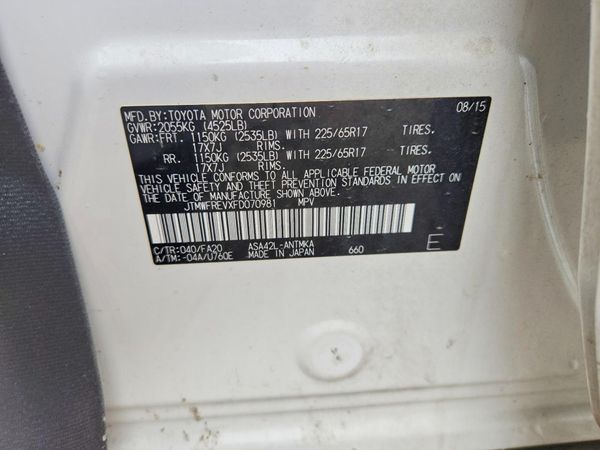 2015 TOYOTA RAV4 XLE (M Grade)