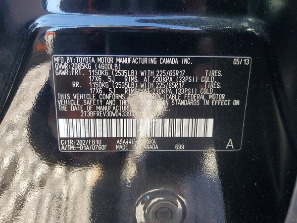 2013 TOYOTA RAV4 Standard