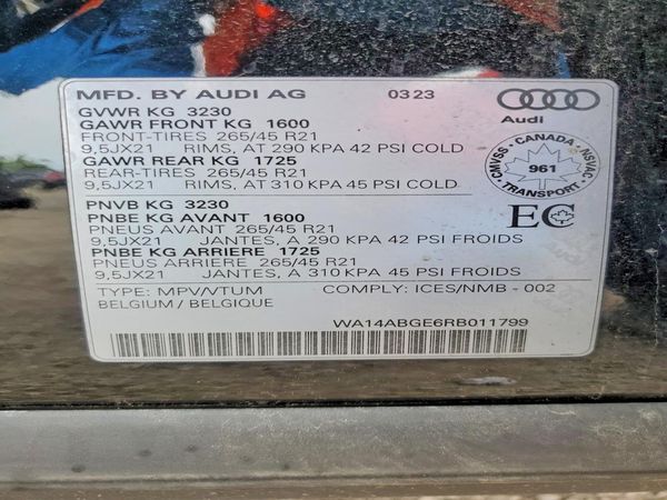 2024 AUDI Q8 E-TRON quattro Premium — VINS
