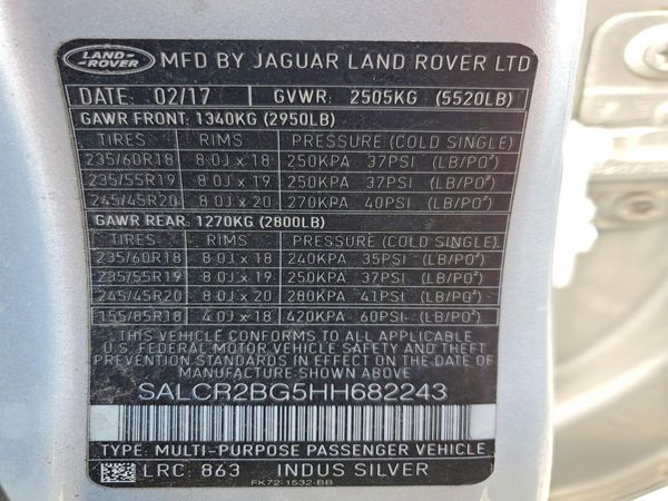 2017 LAND ROVER DISCOVERY SPORT HSE