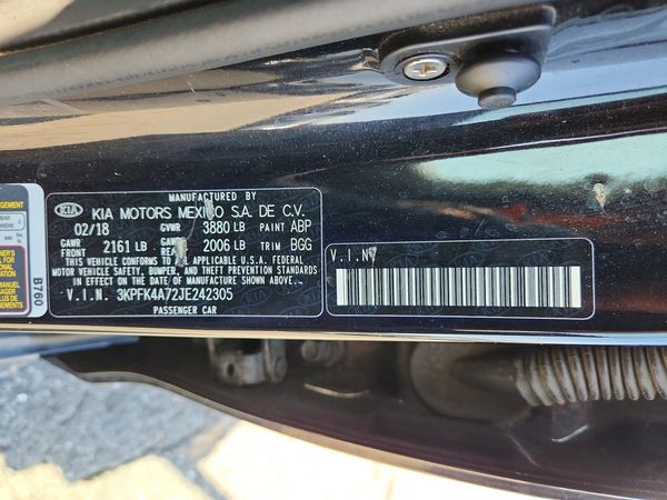 2018 KIA FORTE LX Base