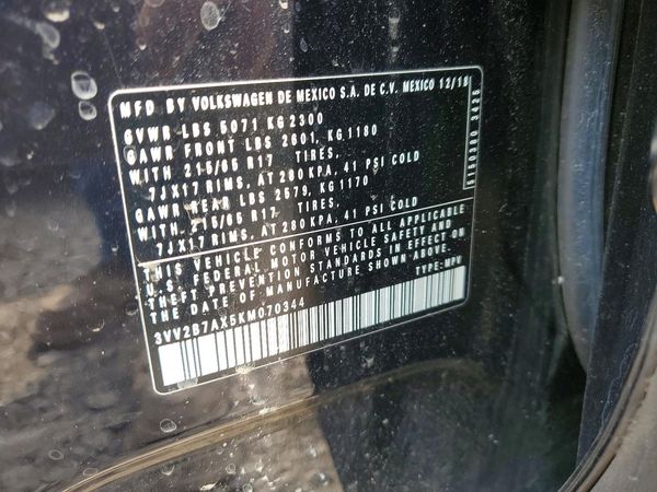 2019 VOLKSWAGEN TIGUAN