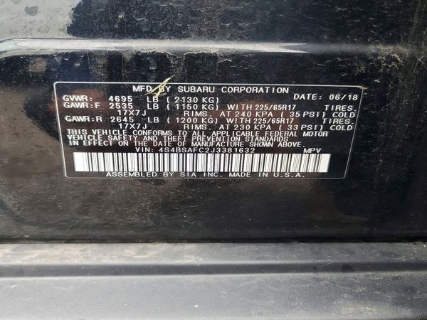 2018 SUBARU OUTBACK