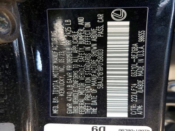2023 LEXUS ES 350 F Sport Handling