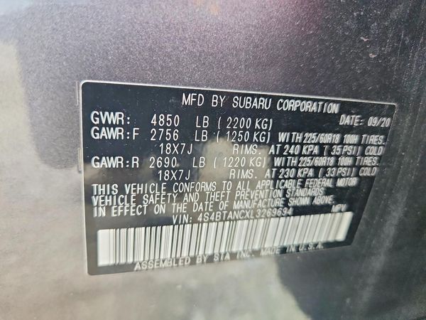 2020 SUBARU OUTBACK