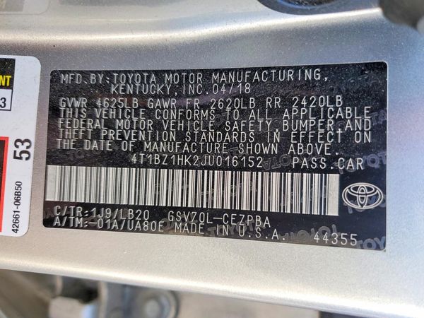 2018 TOYOTA CAMRY